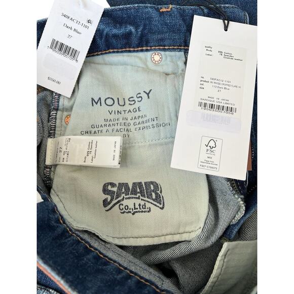 MOUSSY VINTAGE NWT | Rhode High Rise Flared Leg Denim Jeans | size 27 - Picture 6 of 7